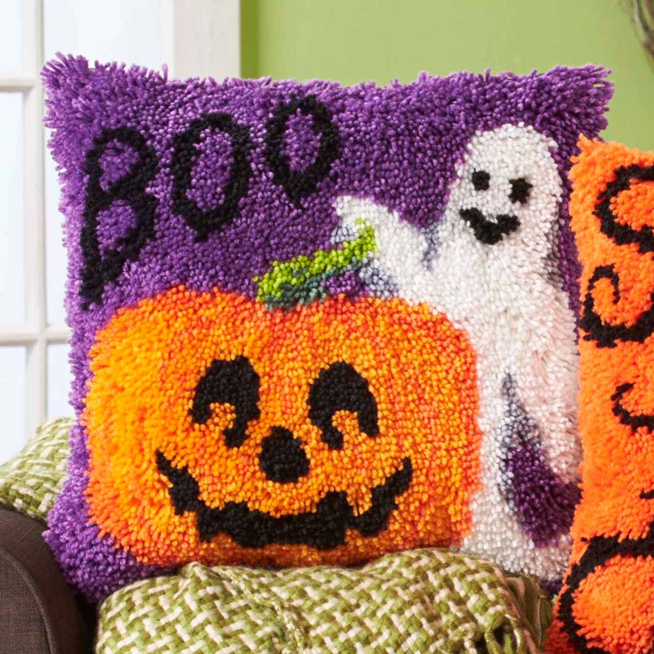 Herrschners BOO Pillow Latch Hook Kit | Michaels